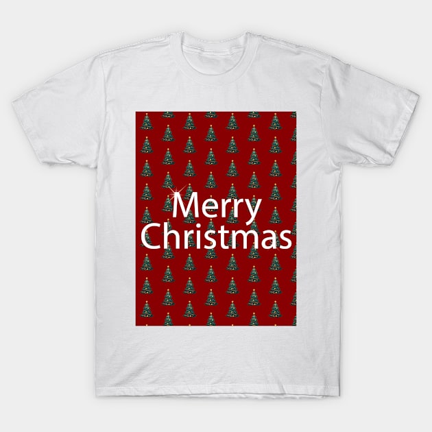 Merry Christmas | Christmas Trees Pattern T-Shirt by Humais